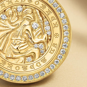 Men's St. Christopher Lab Diamond Pendant