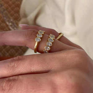 Lab Diamond Oval Shaped Bezel Ring