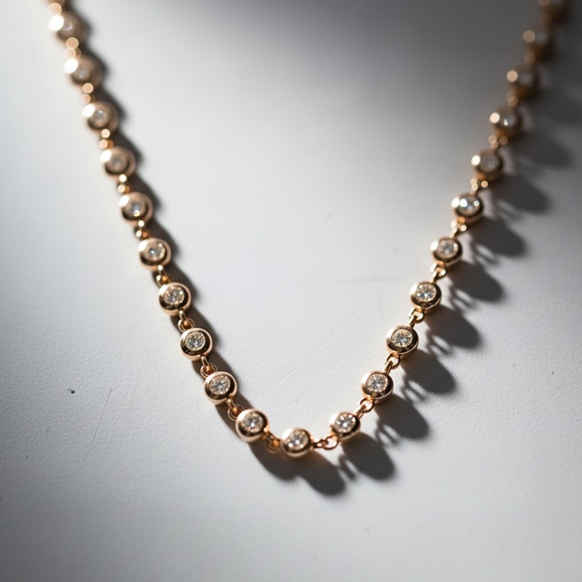 Moissanite Diamond Tennis Chain Necklace