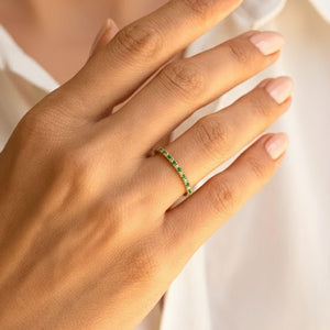Birthstone Eternity Ring, Personalized Infinity Ring