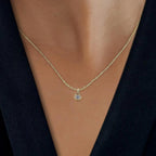 Lab Diamond Solitaire Pendant Round Cut Lab Grown Diamond Bridesmaid Pendant Solid 14K Gold Diamond Pendant Gift For Her