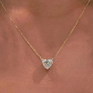 Heart Shape Lab Grown Diamond Necklace