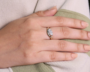 Marquise Cut Lab Diamond Engagement Ring, IGI Certified
