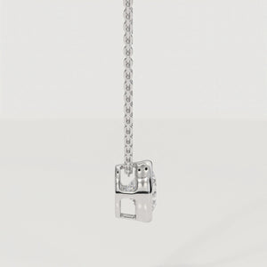 14K Gold Round Solitaire Diamond Necklace