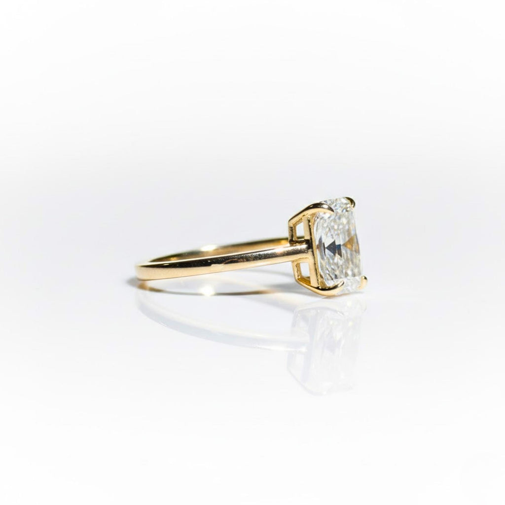 1, 2 or 3ct Elongated Cushion Cut Solitaire Engagement Ring / Cushion Solitaire Wedding Ring / Elongated Cushion Diamond Ring/ Gift Rings