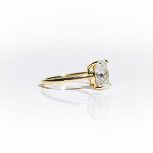 Elongated Cushion Cut Solitaire Engagement Ring