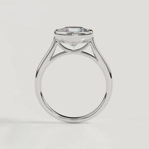Round Lab Grown Diamond Solitaire Ring, 14K Gold
