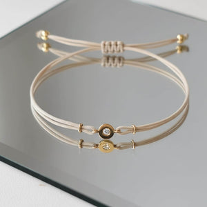14K Gold Lab Grown Diamond Thread Bracelet