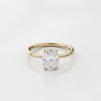 1.5 CT carat Oval solitaire diamond ring, IGI CERTIFIED Lab Grown Diamond, 10K/14K Solid Gold Ring