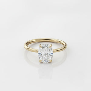 Oval Lab Diamond Solitaire Engagement Ring