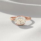 2 Carat IGI Certified F color VS1 Clarity Oval Excellent Cut Lab Grown Diamond Solitaire Engagement Ring 14k Yellow Gold