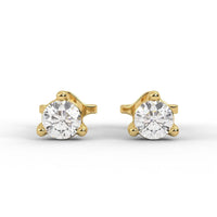 Lab Grown Diamond Stud Earrings, 14K Solid Gold