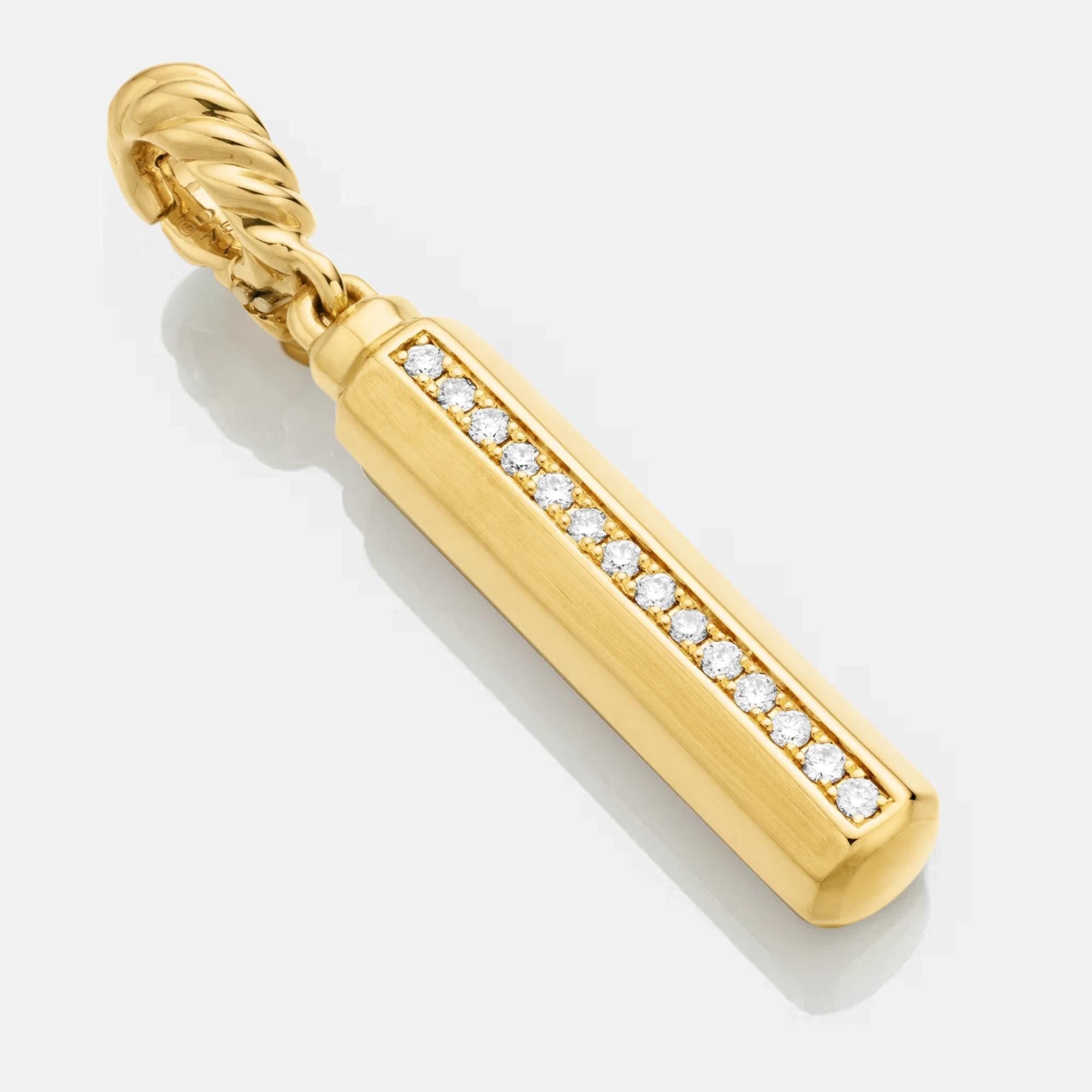 Diamond Curved Bar Necklace, Dainty Minimalist Pendant