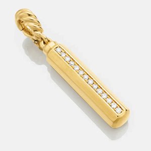 Diamond Curved Bar Necklace, Dainty Minimalist Pendant