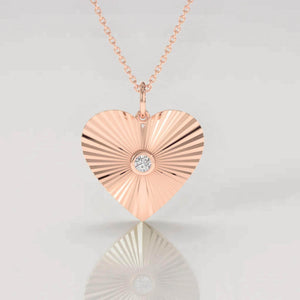 Gold Plated Heart Pendant Necklace for Women