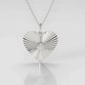 Gold Plated Heart Pendant Necklace for Women