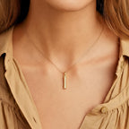 Bar Necklace Diamond VS1 Dainty Everyday Pendant Bridesmaid Gift for Her Curved Bar Necklace Minimalist Bridal Necklace