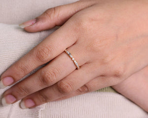 Mixed Shape Moissanite Eternity Wedding Band, Bezel Set