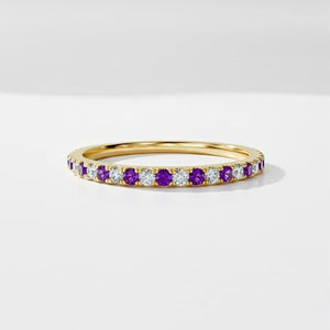 Birthstone Eternity Ring, Personalized Infinity Ring