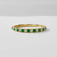 Birthstone Eternity Ring, Personalized Infinity Ring