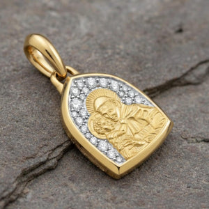 St Anthony Religious Pendant in 14K Gold Plated