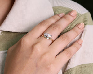 Marquise Cut Lab Diamond Engagement Ring, IGI Certified