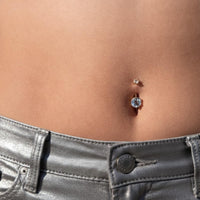 Round Belly Button Ring, Minimalist Belly Piercing Jewelry