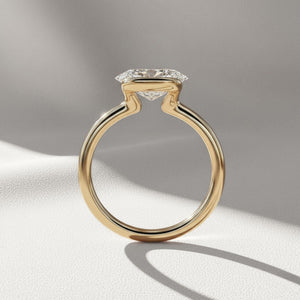 Oval Lab Grown Diamond Solitaire Ring, 14K Gold