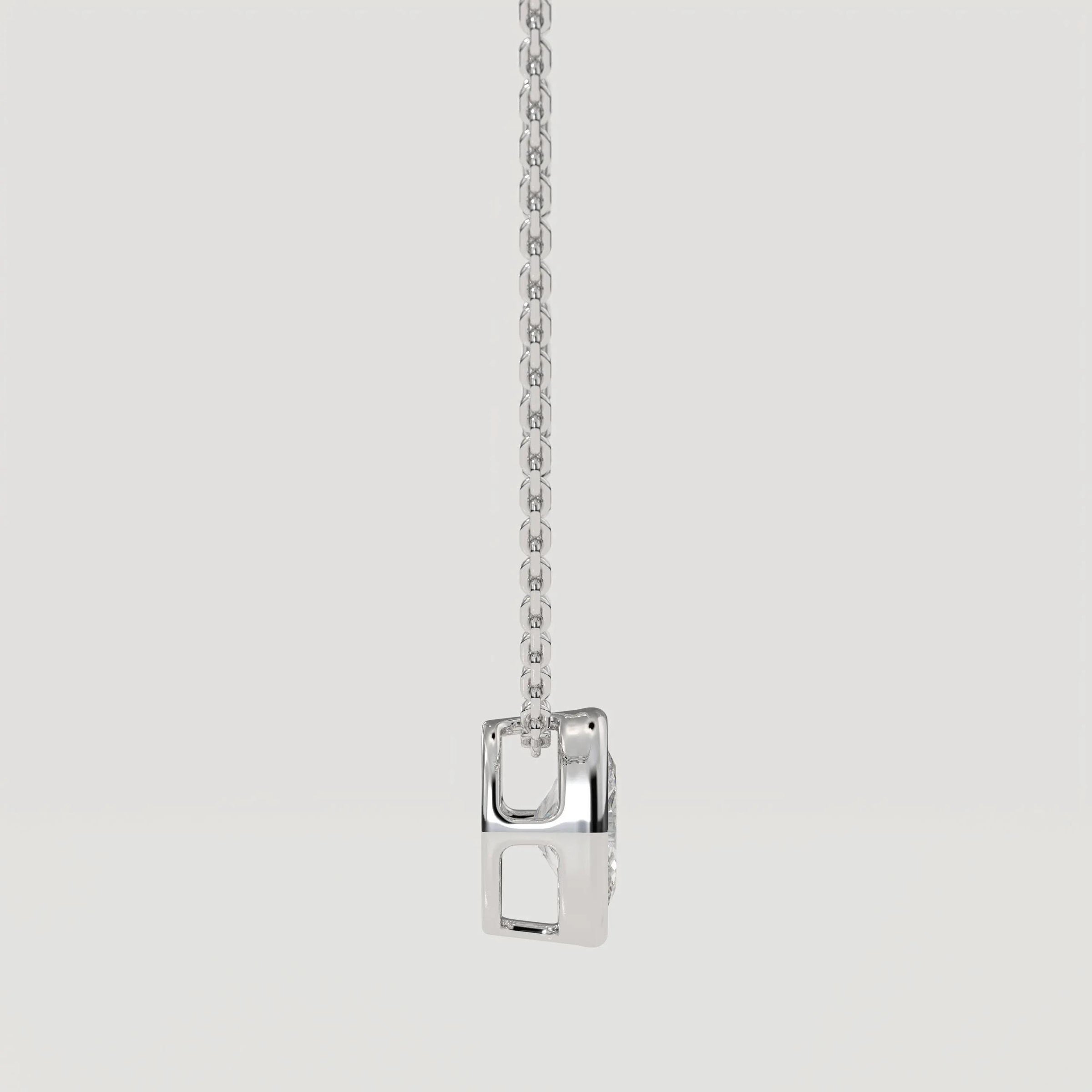 Oval Moissanite Solitaire Pendant Necklace, Dainty Gold