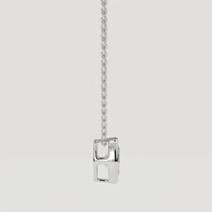 Oval Moissanite Solitaire Pendant Necklace, Dainty Gold