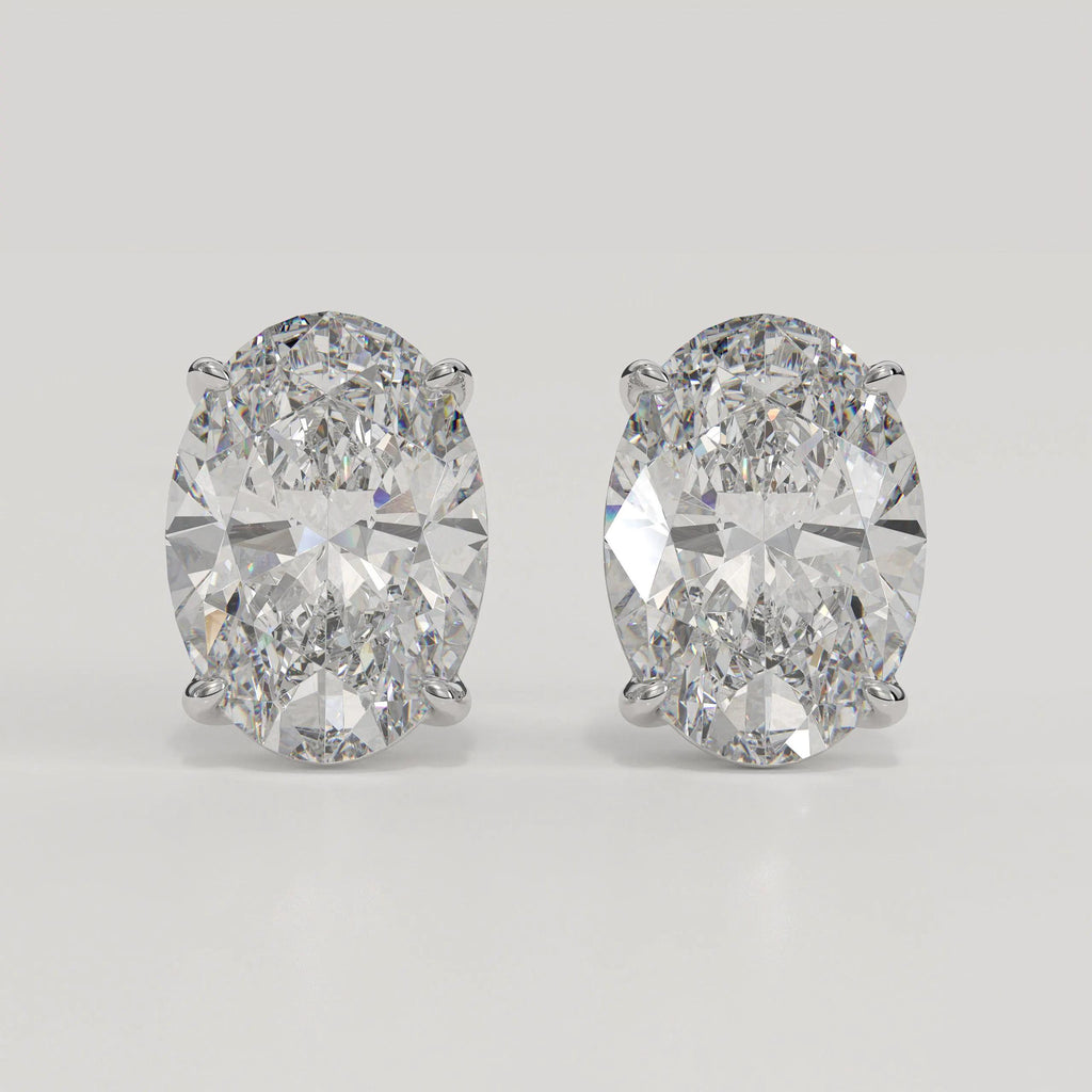 14K Oval Shaped Lab Diamond Stud Earrings, IGI Certified Diamond Studs 14K Lab Grown diamond studs, everyday diamond earrings, gift for her