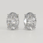 14K Oval Shaped Lab Diamond Stud Earrings, IGI Certified Diamond Studs 14K Lab Grown diamond studs, everyday diamond earrings, gift for her