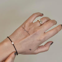 14K Gold Bezel Lab Diamond Solitaire Thread Bracelet