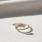 14k Solid Gold Minimalist Bypass Ring Cross Over Ring Thine Engagement Ring Spiral Cuff Ring Lab Diamond Ring Birthday Gift For Her