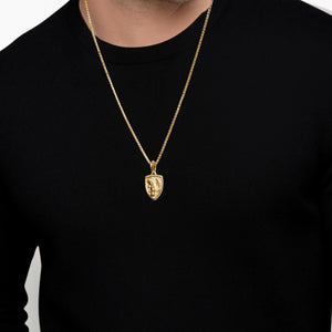 St Michael Catholic Diamond Necklace, 14K Gold
