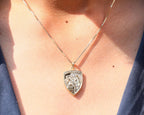 14K Gold Diamond Michael Archangel Pendant Necklace: Religious Jewelry