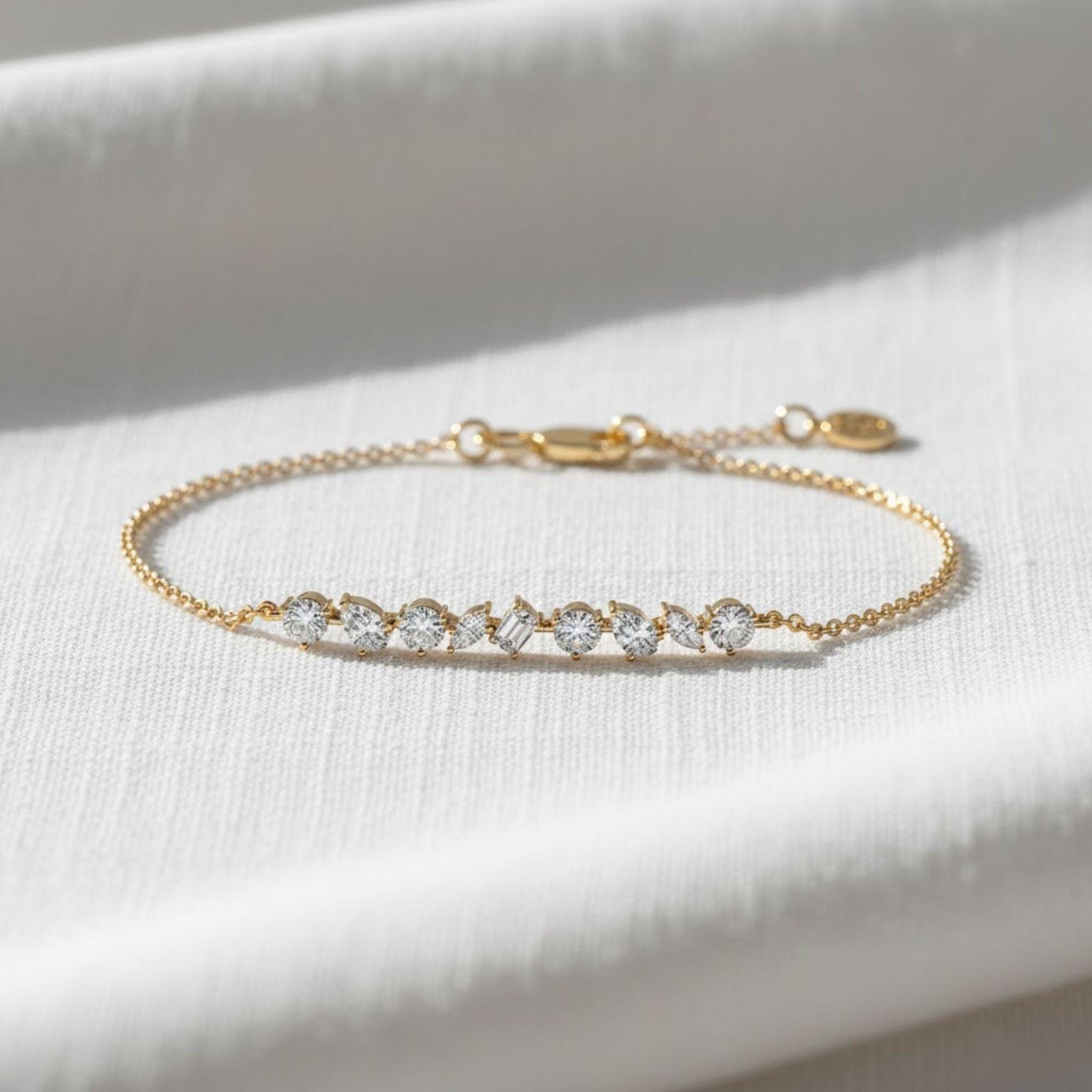 Multi Shape Lab Diamond Bracelet For Women