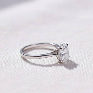Round Lab Diamond Solitaire Engagement Ring