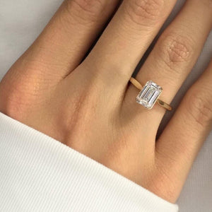 Emerald Cut Lab Grown Diamond Engagement Ring