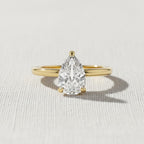 Pear Shape Engagement Ring, 1.00 ctw 14k Gold Prong Setting Pear Shaped Lab Grown Diamond Engagement Ring, Dainty Proposal Ring Kylie