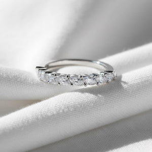 Marquise Lab Diamond Half Eternity Band, 14K Gold