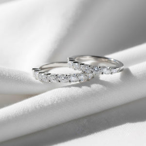 Marquise Lab Diamond Half Eternity Band, 14K Gold