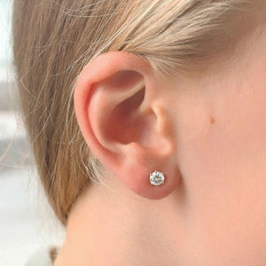 1.00 CT Round Cut Lab Grown Diamond Stud Earrings