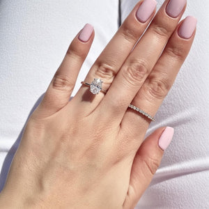 Oval Lab Diamond Solitaire Engagement Ring