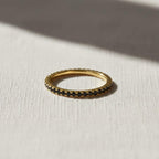 14K Solid Gold Eternity Ring, Black Diamond Ring, Stackable Ring for Women, Black Eternity Ring, Infinity Ring, Eternity Diamond Ring