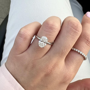 Oval Lab Diamond Solitaire Engagement Ring