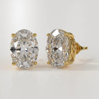 14K Oval Shaped Lab Diamond Stud Earrings, IGI Certified Diamond Studs 14K Lab Grown diamond studs, everyday diamond earrings, gift for her