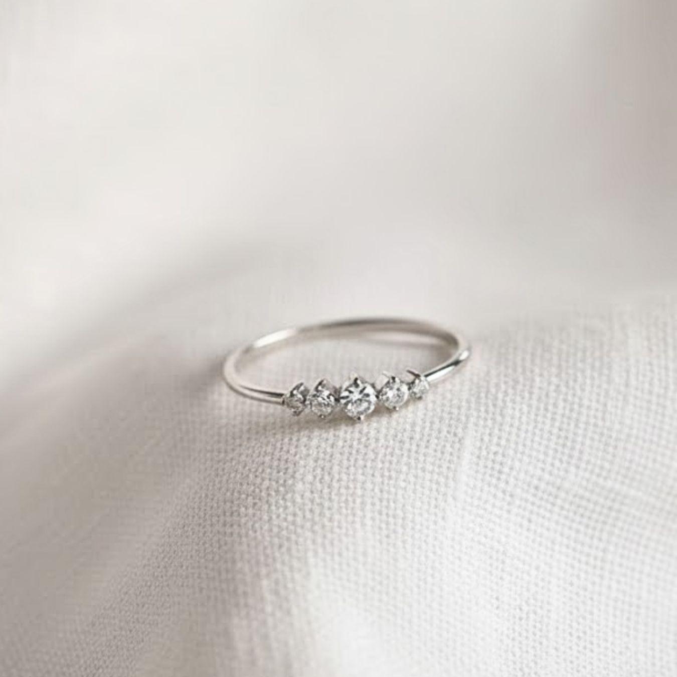 Lab Grown Diamond Wedding Band | 14K Solid Gold Stacking Ring