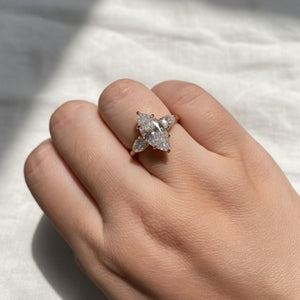 Solitare Marquise Cut Lab Diamond Ring