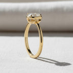 Pear Diamond Promise Ring Solitaire Pear Engagement Ring for Her Birthday Ring for Wife Simple Lab Created Diamond Ring Dainty Diamond Ring